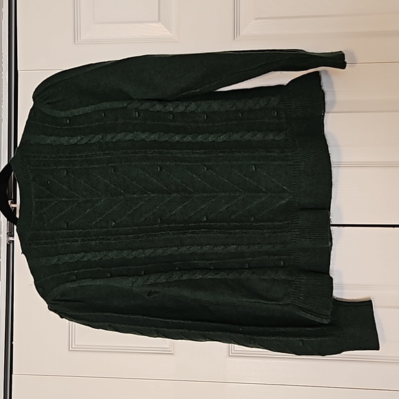 LOFT Petite Bobble Ruffle Hem Sweater - Picture 3 of 4
